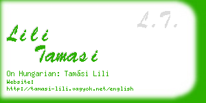 lili tamasi business card