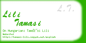 lili tamasi business card